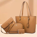Trendy women's bag retro socialite single shoulder handbag 2026 new large capacity fashionable diagonal cross four piece set mother bag