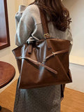 Casual Commuter Retro Large Capacity Bag for Women 2024 New Trendy Autumn/Winter Versatile Shoulder Bag Handheld Tote Bag