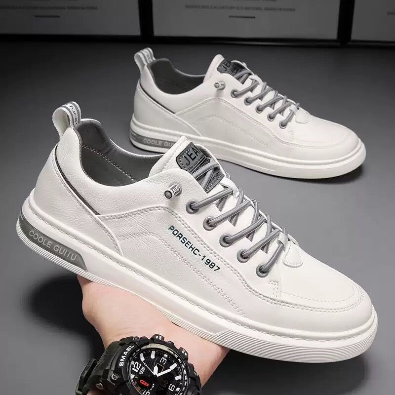 Men's spring new breathable white shoes for male students, trendy and versatile cloth shoes, sports and casual board shoes, trendy shoes