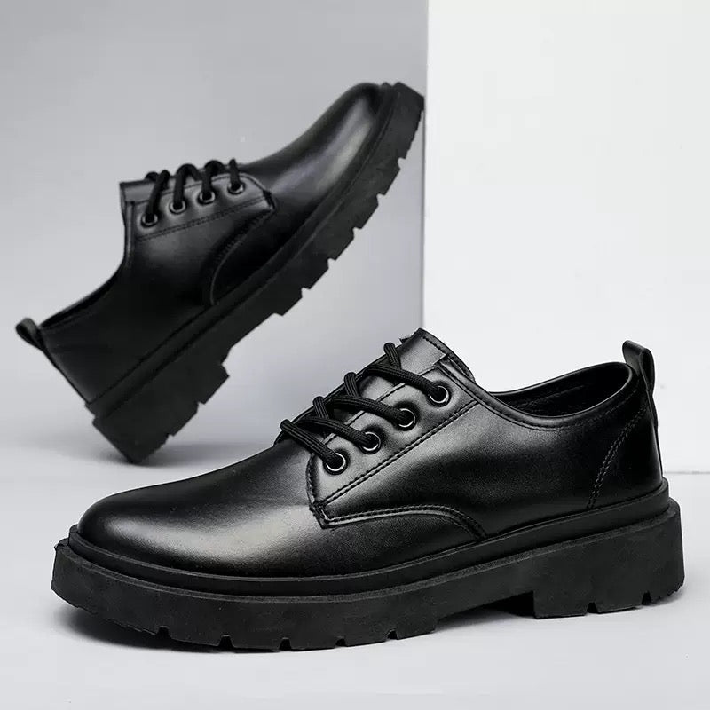 Cross border leather shoes, business leather shoes, men's spring 2026 new item, youth British style thick soled men's casual trendy shoes