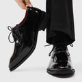 2026 New Edition Glossy Red Leather Shoes for Men - British Style Pointed Toe Business Formal & Casual Wedding Groom Shoes